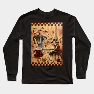 Cafe Paris Long Sleeve T-Shirt